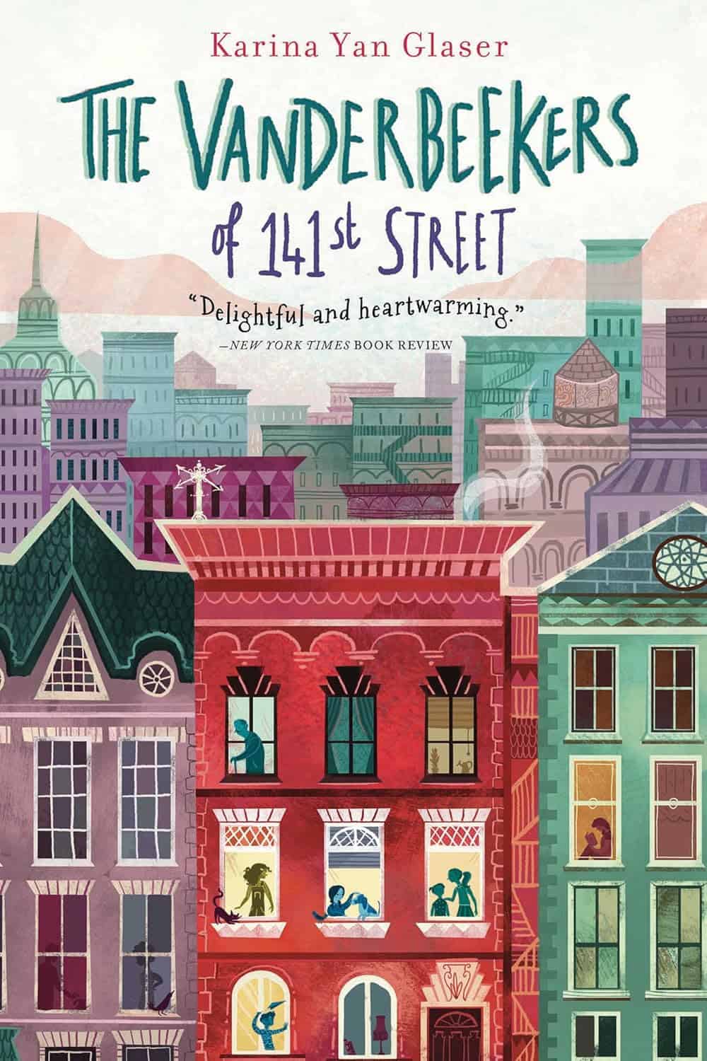 1. Diverse cityscape illustrated on book cover, emphasizing themes of community and belonging.